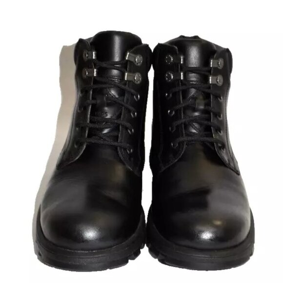 New! UGG Men\'s Stenton Mid Boot Plain Toe Black Size 9 US 1120990 DD403